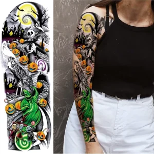 Hadiyah Beauty Waterproof Temporary Tattoo Sticker Totem Geometric Full Arm Sleeve Tattoo Body Art Tattoos for Men Women