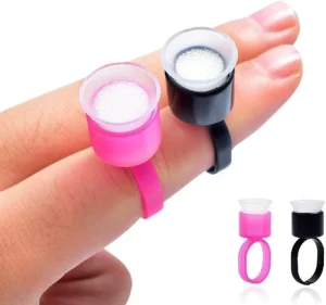 Hadiyah Disposable Tattoo Pigment Rings Microblading Ink Ring Cups with Sponge