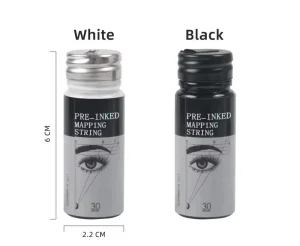 Hadiyah Microblading Mapping String Pre Inked Eyebrow Marker Thread Tattoo Brows Point White Mapping String Beauty Tools