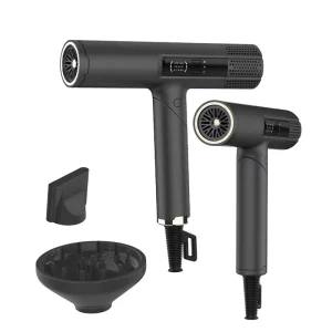 Hair Dryer 1600W High Speed Negative Ion Brushless Hot and Cold Wind Leafless Airbrush