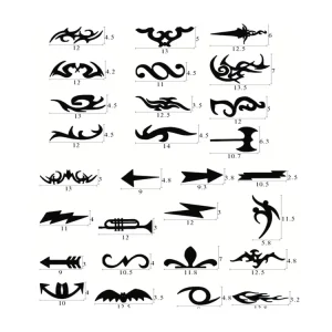 Hair Styling Tattoo Template Stencil Trimmer Salon Barber DIY Hairdressing Model