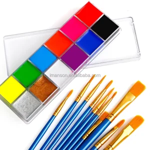 Halloween 12 Colors Cosmetic Face Body Art Body Painting Professional Non Toxic Makeup Palette UV Neon Face Painting Pallet