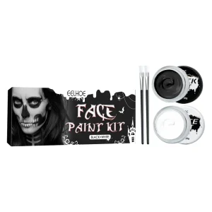 Halloween Black and White Body Painting Kit Vampire Zombie Skull Body Art Paint Face Makeup
