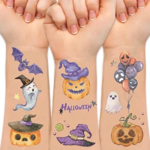 Halloween Christmas Cartoon Kids Tattoo Stickers New Style Glitter Safe Waterproof Temporary Tattoos