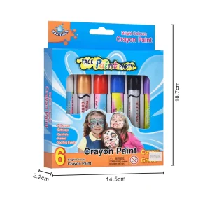 Halloween Face Paint Crayon Set Non-Toxic Washable Makeup Sticks for Kids Party Costume DIY