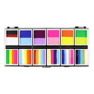 Halloween Face Paint Set Water Based Colors with Split Cakes Palette for Kids and Adults Rainbow Face Body Paint