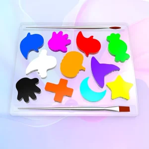 Halloween Face Painting Water Activated Palette Ghost Face Cosplay Face Paint Kit With Stencils