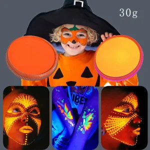 Halloween Face and Body Paint Quick-Drying 30g Multicolor Waterproof Paint for Kids Single Body Paint
