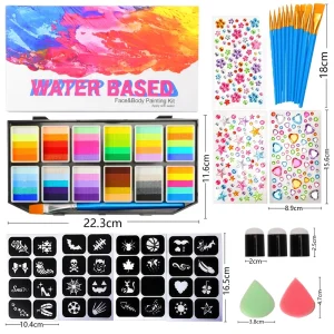Halloween Makeup Body Painting Supplies Party Face Paint Palette Children’s Age Group Split Cake Face Paint Kit
