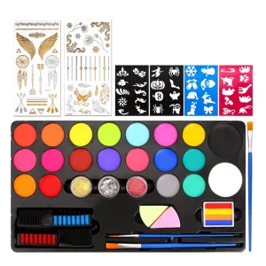Halloween Makeup Non-toxic Eco-friendly Crayon Kids Makeup Rainbow Face Paint Kit Washable Body Paint Set Palette