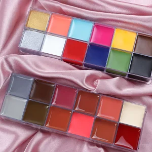 Halloween Party DIY Makeup Oil Palette Non Toxic Cosplay Face and Body Painting Supplies for Clown Makeup