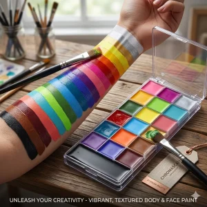 Halloween Professional Non Toxic Private Label 20 Color Face Paint Body Painting Oil Paint Palette
