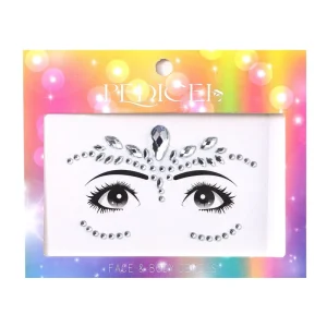 Halloween Reusable Silver Colour Gemstone Rhinestone Face Gems Crystal Face Sticker Glitter Temporary Tattoos for Kids