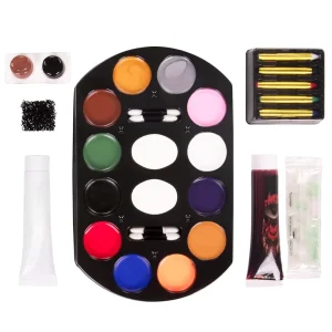 Halloween SFX Clown Makeup Waterproof Temporary Non Toxic Face Paint for Children’s Zombie Palette