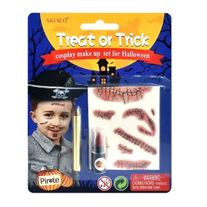 Halloween SFX Scar Wax Makeup Kit Face Paint Lipstick and Applicator for Wound Effects Non Toxic Special FX Makeup Set