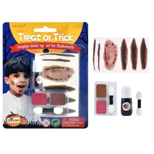 Halloween SFX Zombie Scar Wax Kit Bite Wounds and Bruise Makeup for Adults and Kids