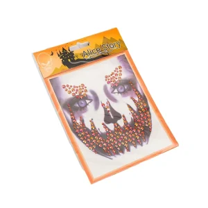 Halloween Scary Bleed Tattoo Sticker Temporary Music Festival Accessories Stone Acrylic Face Jewels for Makeup for Festivals