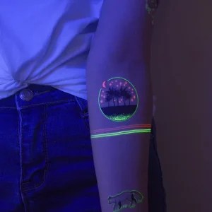 Halloween Two-Color Glow-in-the-Dark Scar Tattoo Sticker Temporary Face Stick for Ghost’s Day Tattoo Design