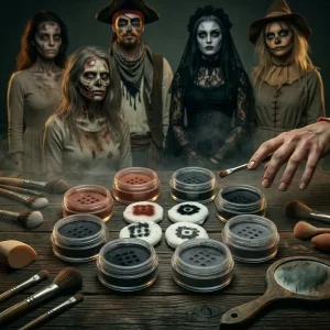 Halloween Vampire Skeleton Costume Face Paint Sealer Long Wear Waterproof Matte Finish No Flashback Loose Setting Powder