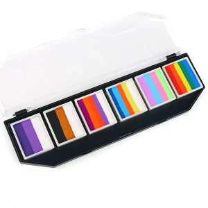 Halloween Water Based Face Paint Palette With 5 And 6 Color Split Liners Offering Variety Of Shades For Creative Makeup