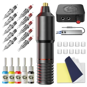 Hand Tattoo Pen Set RCA Hook Eyebrow Skin Beauty Power Supply Ink Transfer Paper Pedal Needle Cartridge Tattoo Kit