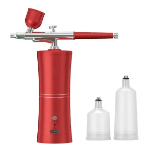 Handheld Airbrush Compressor Set Offer Continuous Air Pressure Create Delicate Effects for Model and Nail Art