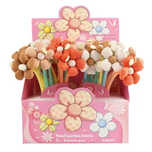 Handmade Luxury Flower Gel Pens 0.5mm Rubber Tip Bright Colors Blue Black Ink Promotional Creative Souvenir Gift