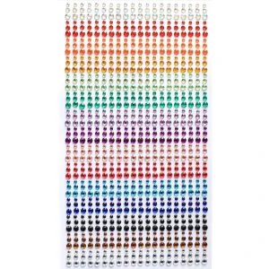Handmade Rhinestone Temporary Tattoo Jewelry Gem Sticker Sheet Pair of Face and Body Decorative Stickers