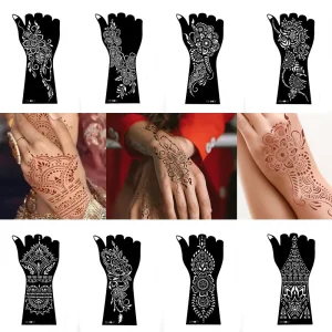 Hannah Hollow Tattoo Stencils DIY Hand-Painted Templates for India Temporary Feature Juice Spray-Painted Design