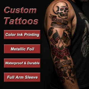 Hao Feng Large Size Full Arm Sleeve Temporary Tattoo Sticker Waterproof Body Art Water Transfer Tattoo Sticker