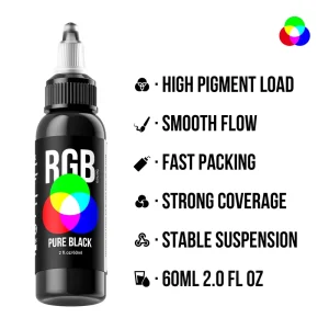 Hawink Professional Black 2oz 60 ml Tattoo Inks Tattoo Body Pigment Suitable for Body Usage Body Art Customization Available