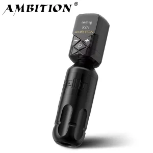 Hello Powerful Motor Professional Short Rotary Tattoo Gun Pen Machine with 2400mAh Kuark RCA Battery for Body Art