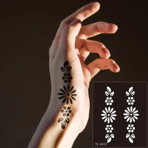 Henna European American Style Cut Out Tattoo Stencils for Temporary Body Henna Water Transfer Hand Painted Tattoo Templates