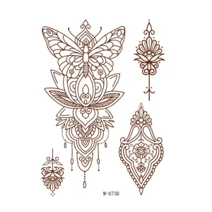 Henna Female Makeup Tattoo Sticker Paper Water Transfer Temporary