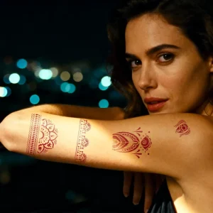 Henna Tattoo Stencils Adhesive Hollow Patterns DIY Salon Hand Foot Body Art Ethnic Style Temporary Tattoo Templates