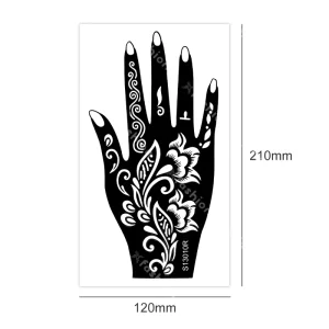 Henna Tattoo Stencils Kit for Hand Body Art Indian Arabian Temporary Tattoo Template Mehndi Stencil Stickers