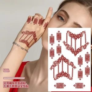 Henna Tattoo Sticker Custom Henna Hand Temporary Tattoo