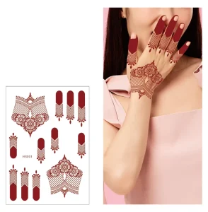 Henna Tattoo Stickers for Hands and Feet Temporary Customizable Eco Friendly Paper Sexy & Fashionable Designs