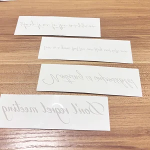Herbal Juice-Inspired Design Letter Tattoo Stickers Semi-Permanent English Language Inspired for Men and Women