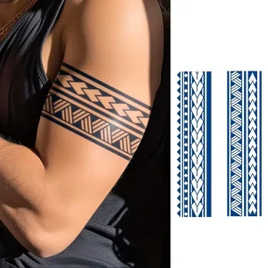 Herbal Tattoo Stickers Temporary Customizable Plant Logo Arm Waterproof