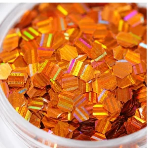 Hexagon Striped Holographic Glitter Flakes Sequins Bulk For DIY 3D Nail Art Decoration Accessories