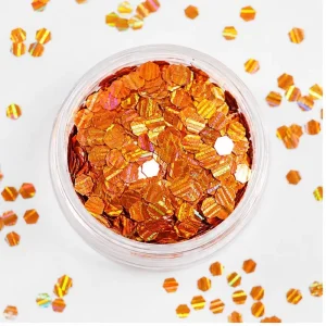 Hexagon Striped Holographic Sequins Glitter Flakes For DIY 3D Nail Art Decoration Accessories