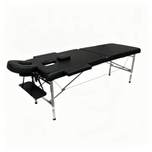 High End 2 Section Portable Massage Bed Stainless Steel Legs Foldable Spa Bed with Face Cradle