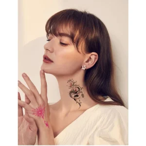 High End Black Butterfly Temporary Tattoo Sticker Women’s Cross Border Fresh Ins Sexy Style Small Fresh Body Tattoo Paper