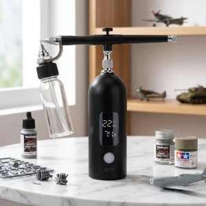 High PSI Maintenance Free Airbrush Compressor for Tattoo Body Painting Kit Long Life Battery LED Display Dual Action
