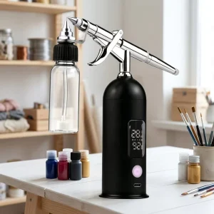 High-PSI Maintenance-Free Airbrush for DIY Crafts Hobby Art Kit with 3-Gear Adjustment Type-C Port