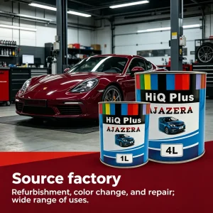 High Performance 1K Acrylic Car Paint Deep Maroon Weather Resistant Automotive Refinishing Liquid Glass Coating