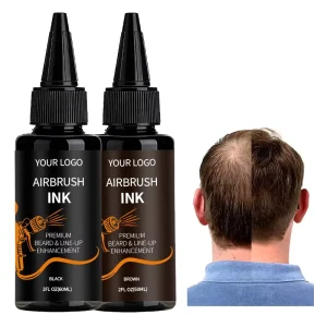 High Pigment Liquid Airbrush Hair Oil for Beard & Hair Line-up Grooming Waterproof Salon Barber Enhancement with Shine