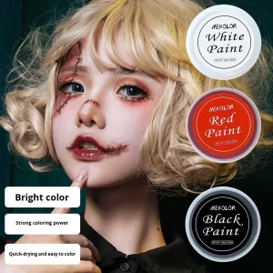 High-Pigment Oil-Based Skin-Safe Face Paint Kit for Halloween Opera Clowns