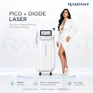 High Power Vertical 2 in 1 810nm Diode Laser Pico Laser Hair Removal Skin Rejuvenation Machine